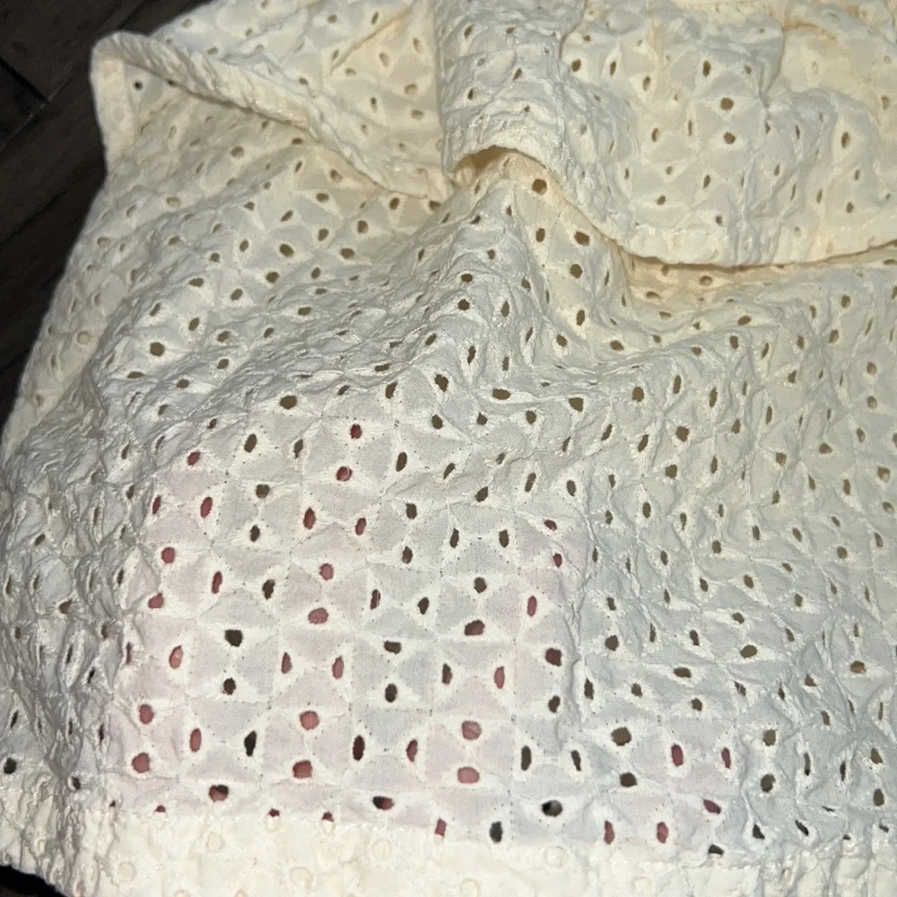 Baby girl cat & jack crochet like dressy ivory tank top